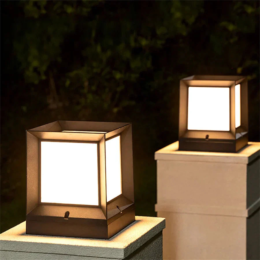 Buiten Staande Lamp Voor Oprit En Poort 12W LED Modern Zwart | Sansoti