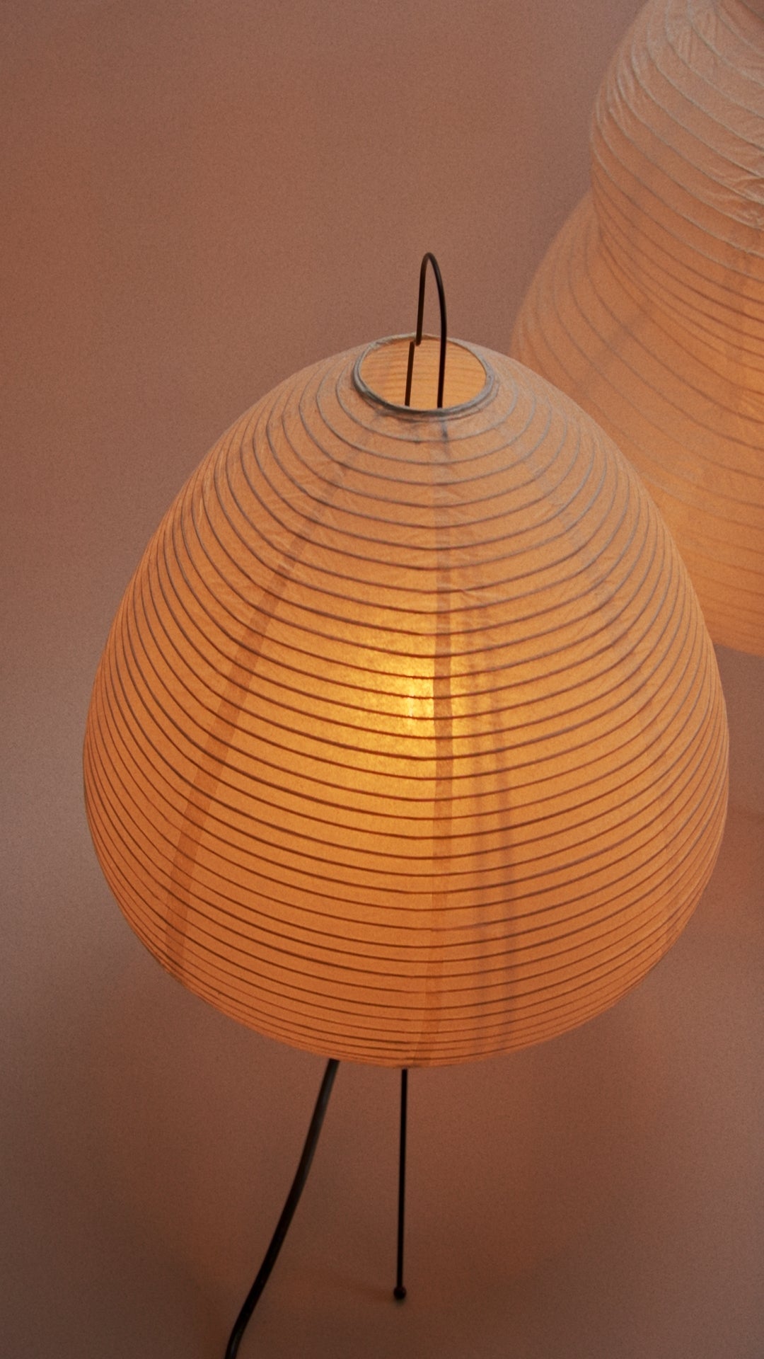 Tischleuchte Reispapier Japanisch Minimalistisch 28cm Metallrahmen Stimmungslicht Weiß | Restfield