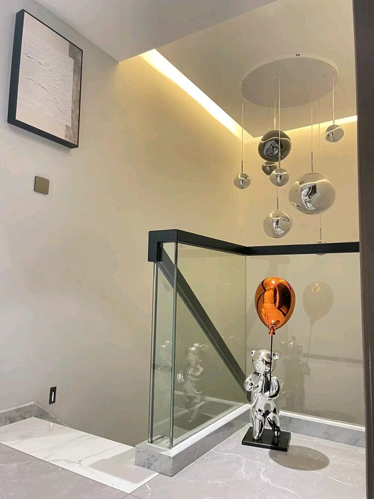 Moderne Lava-Hängeleuchte mit Glas- oder PVC-Kugel und verstellbarer Aufhängungshöhe | Restfield
