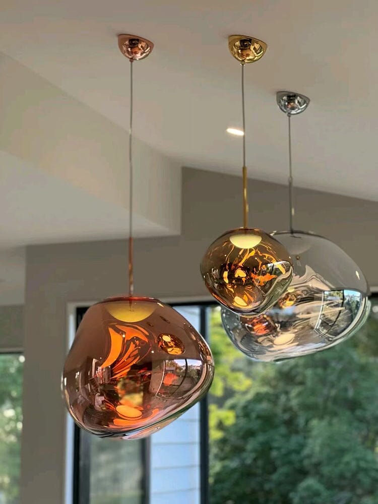 Moderne Lava-Hängeleuchte mit Glas- oder PVC-Kugel und verstellbarer Aufhängungshöhe | Restfield