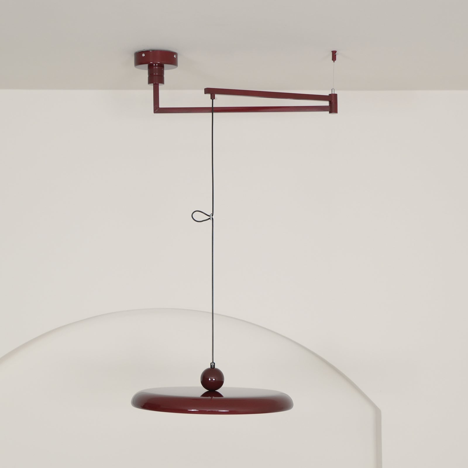 Hanglamp Verstelbaar Metaal Acryl Rood Groen Beige Rond Industrieel Woonkamer Eetkamer | Sansoti