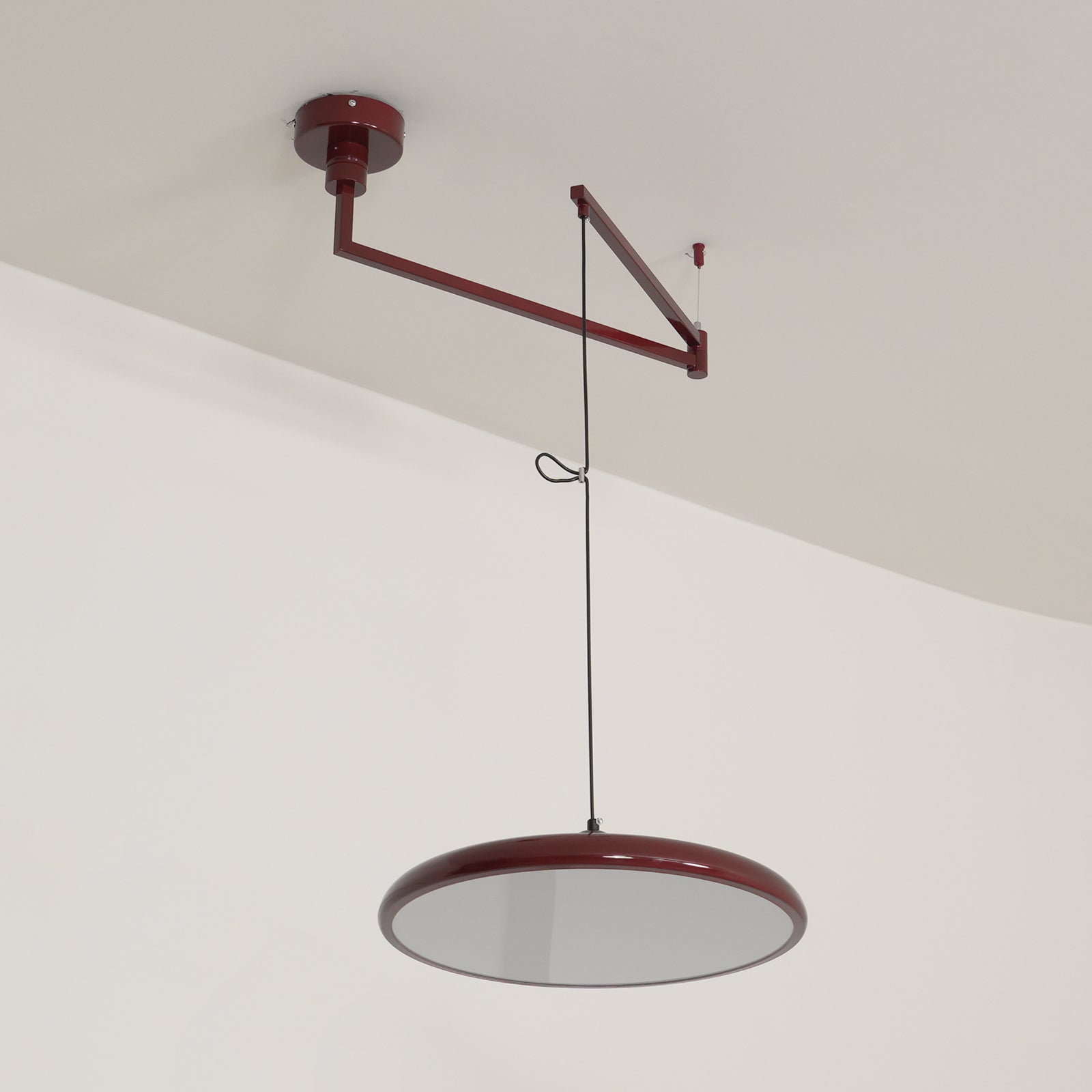 Hanglamp Verstelbaar Metaal Acryl Rood Groen Beige Rond Industrieel Woonkamer Eetkamer | Sansoti