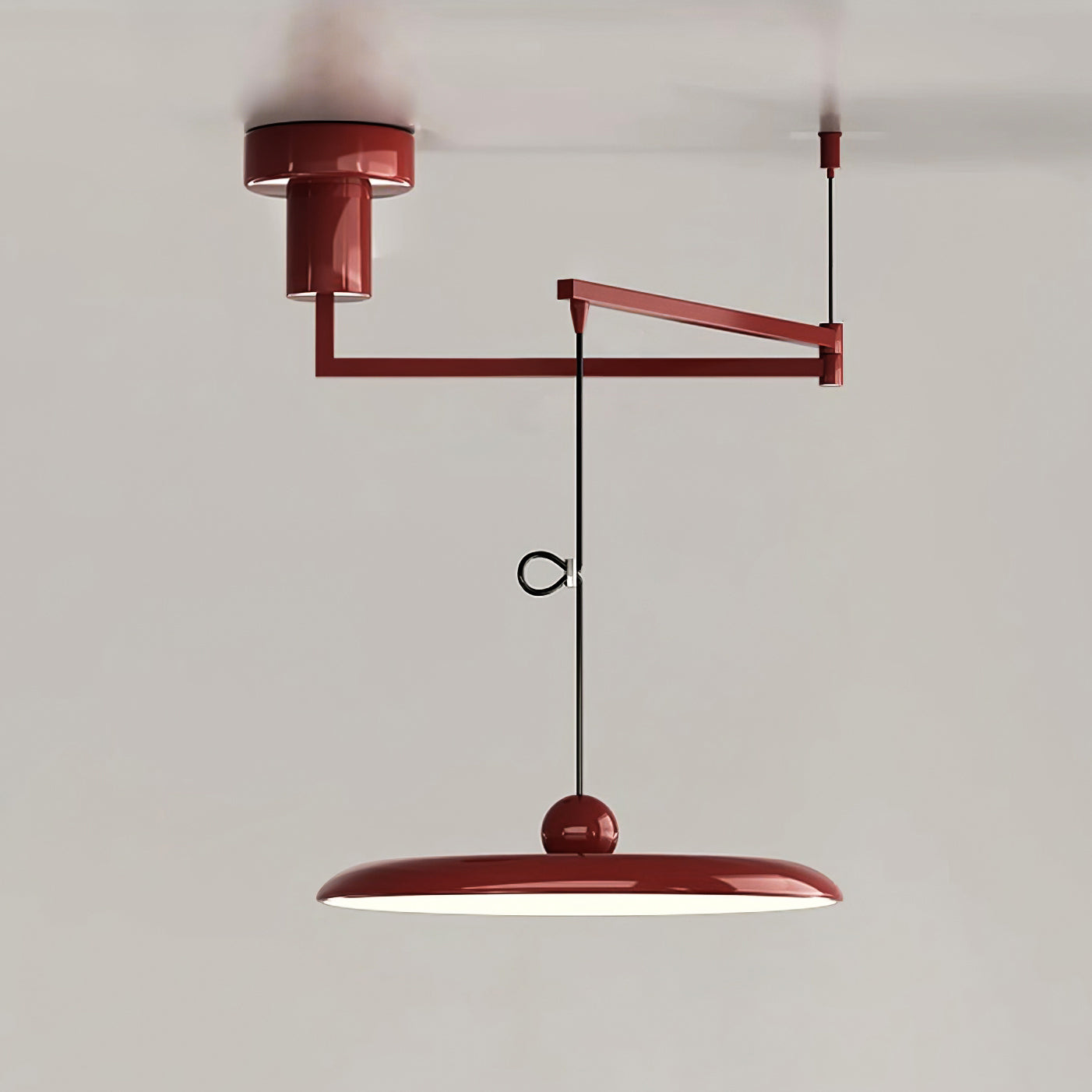 Hanglamp Verstelbaar Metaal Acryl Rood Groen Beige Rond Industrieel Woonkamer Eetkamer | Sansoti