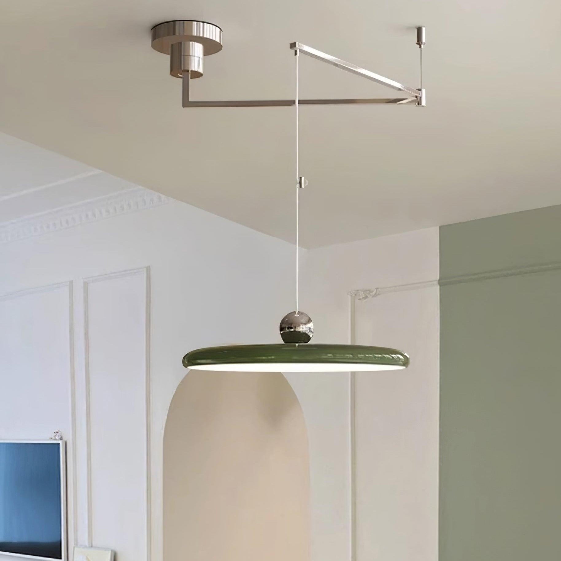 Hanglamp Verstelbaar Metaal Acryl Rood Groen Beige Rond Industrieel Woonkamer Eetkamer | Sansoti