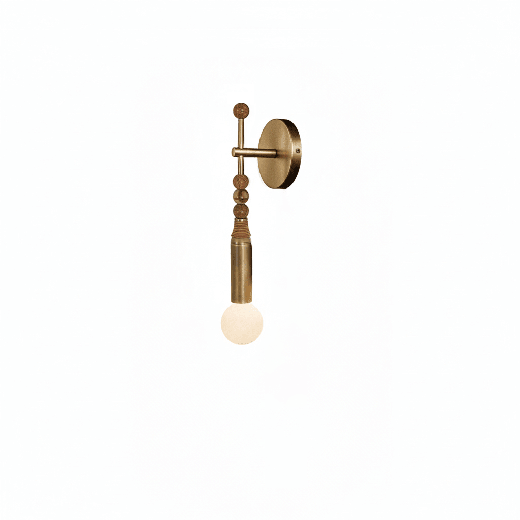 Toam Wandlamp Marmer Messing – Persepolis Geïnspireerd Design met Antique Brass Afwerking 18.9 en 27.6 inch | Sansoti