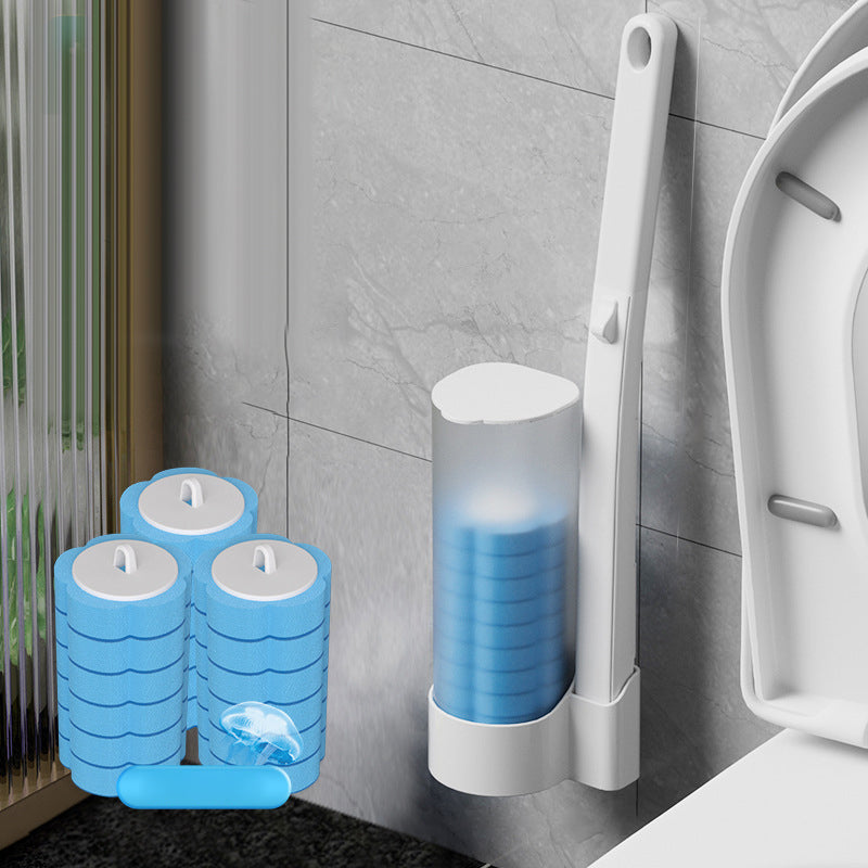 Toilettenbürste mit Einweg-Reinigungsköpfen und Halterung für hygienische Toilettenreinigung | Restfield