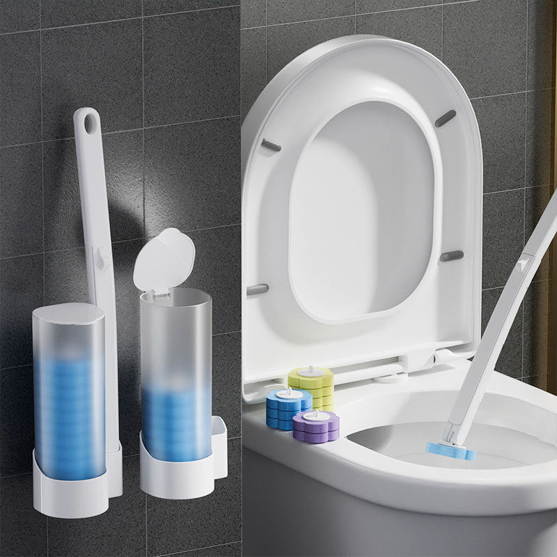 Brosse de toilette avec têtes de nettoyage jetables et support pour un nettoyage hygiénique des toilettes | Restfield