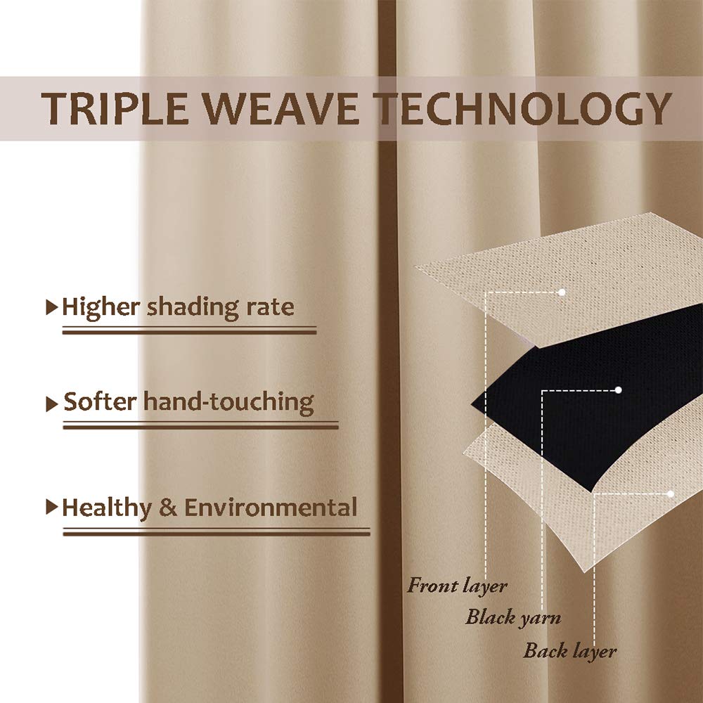 Wind-Resistant Outdoor Curtains with Ring Mounting 1 Panel for Patio Terrace Veranda | Sansoti