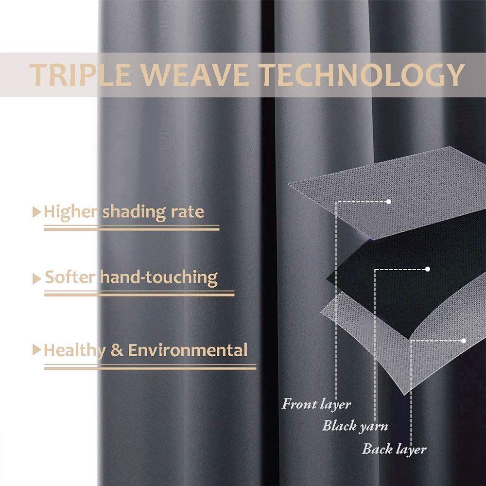 Wind-Resistant Outdoor Curtains with Ring Mounting 1 Panel for Patio Terrace Veranda | Sansoti