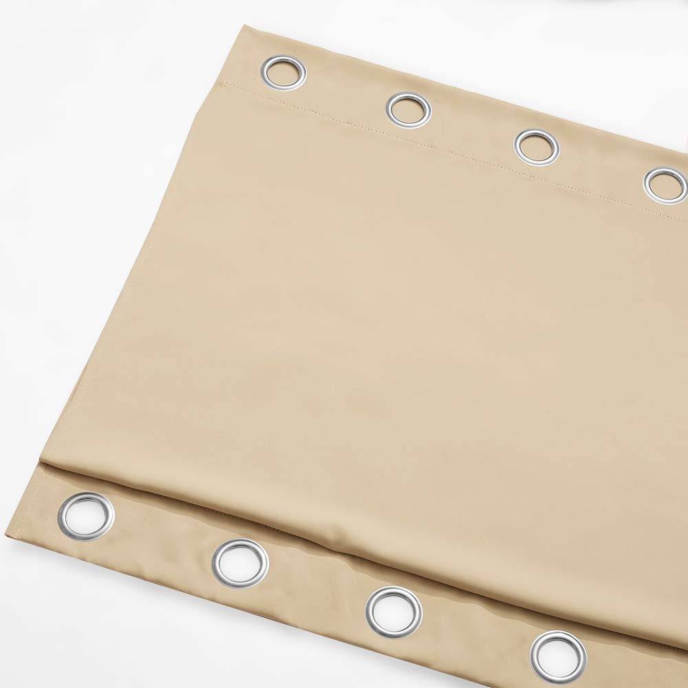 Wind-Resistant Outdoor Curtains with Ring Mounting 1 Panel for Patio Terrace Veranda | Sansoti