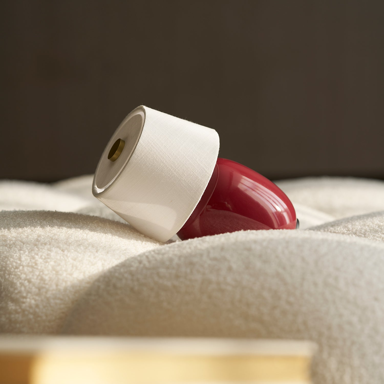 Draagbare Tafellamp met Geïntegreerde Batterij 240 lm Warm Wit 3000K Keramiek Linnen Kap Touch-Bediening | Sansoti