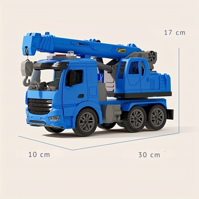 Grue Jouet Lumière Son Bras Mobile Jaune Bleu Tout-Petit 3 Ans Véhicule de Chantier Jouet de Construction Cadeau | Restfield