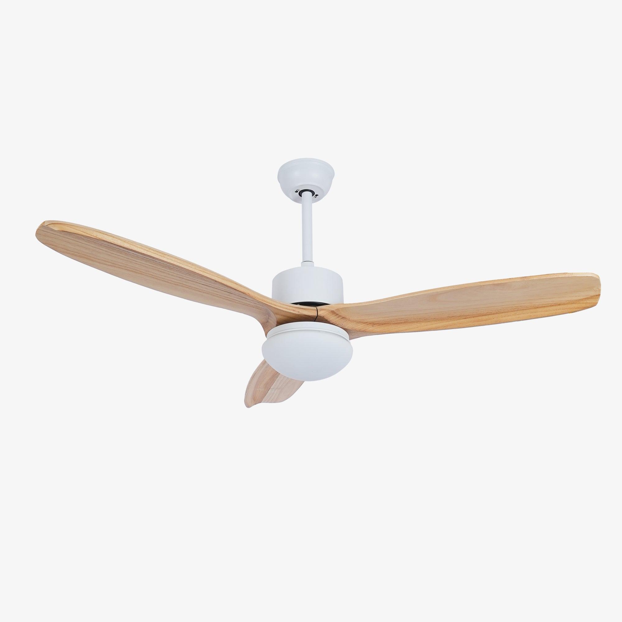Scandinavische Plafondventilator met Verlichting Elegance Naturel – Vierkanten Houten Bladen met LED-Lamp & Afstandsbediening | Sansoti