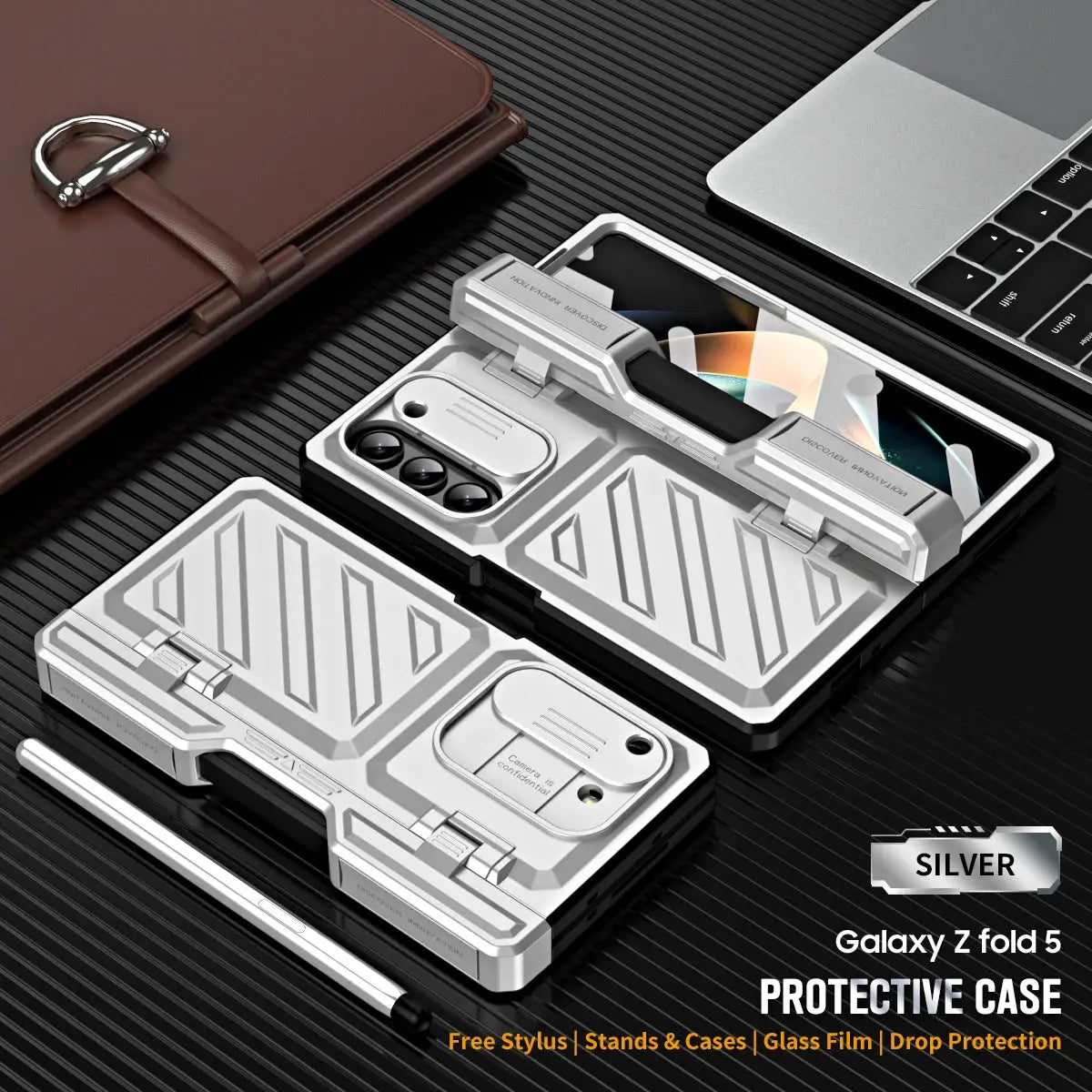 Protective Case with Stand for Foldable Phone – Shock-Resistant with Screen Protection and Stylish Design | Sansoti