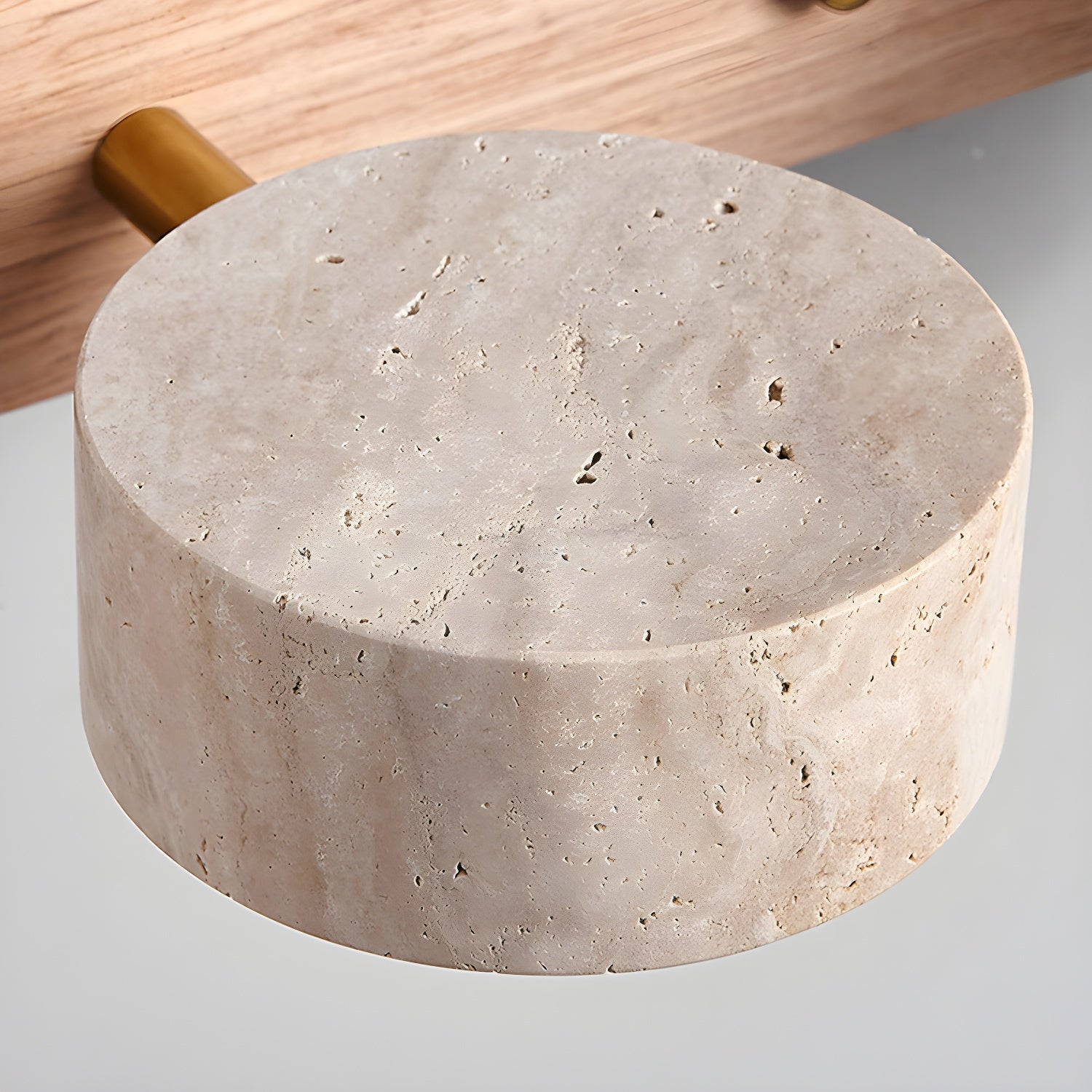 Wandlamp Travertijn Hout LED Dimbaar Woonkamer Hal Slaapkamer Dubbele Wandverlichting Modern | Sansoti