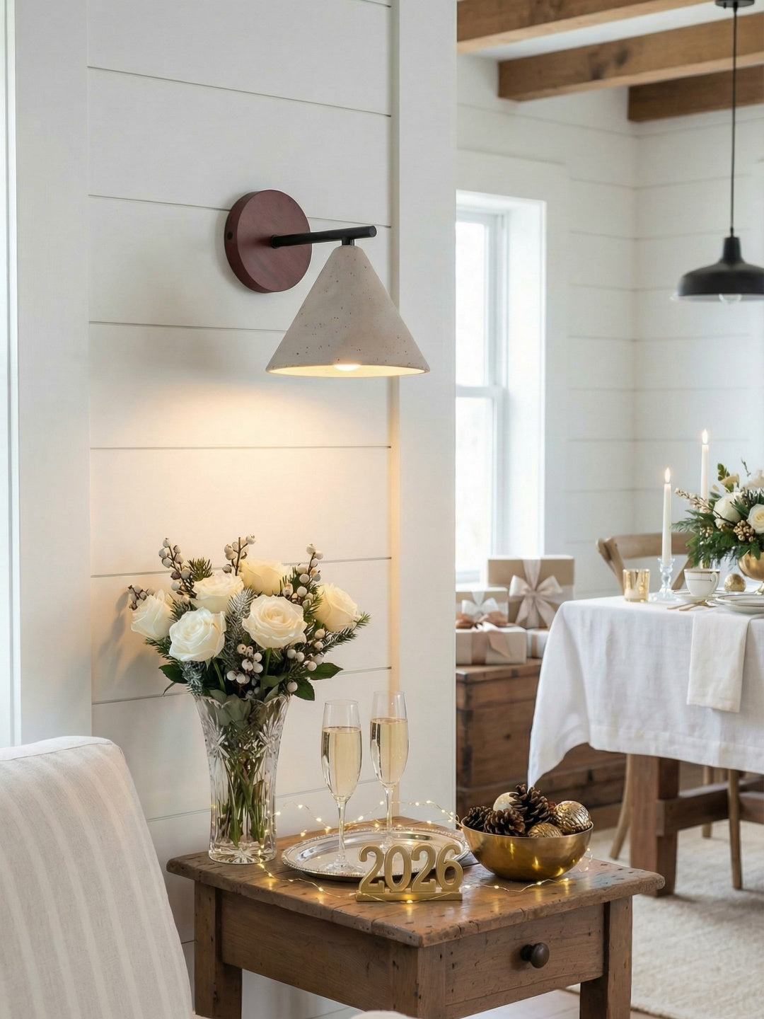 Travertijn Wandlamp Taps Toelopend Design Minimalistische Accentverlichting Slaapkamer Woonkamer | Sansoti