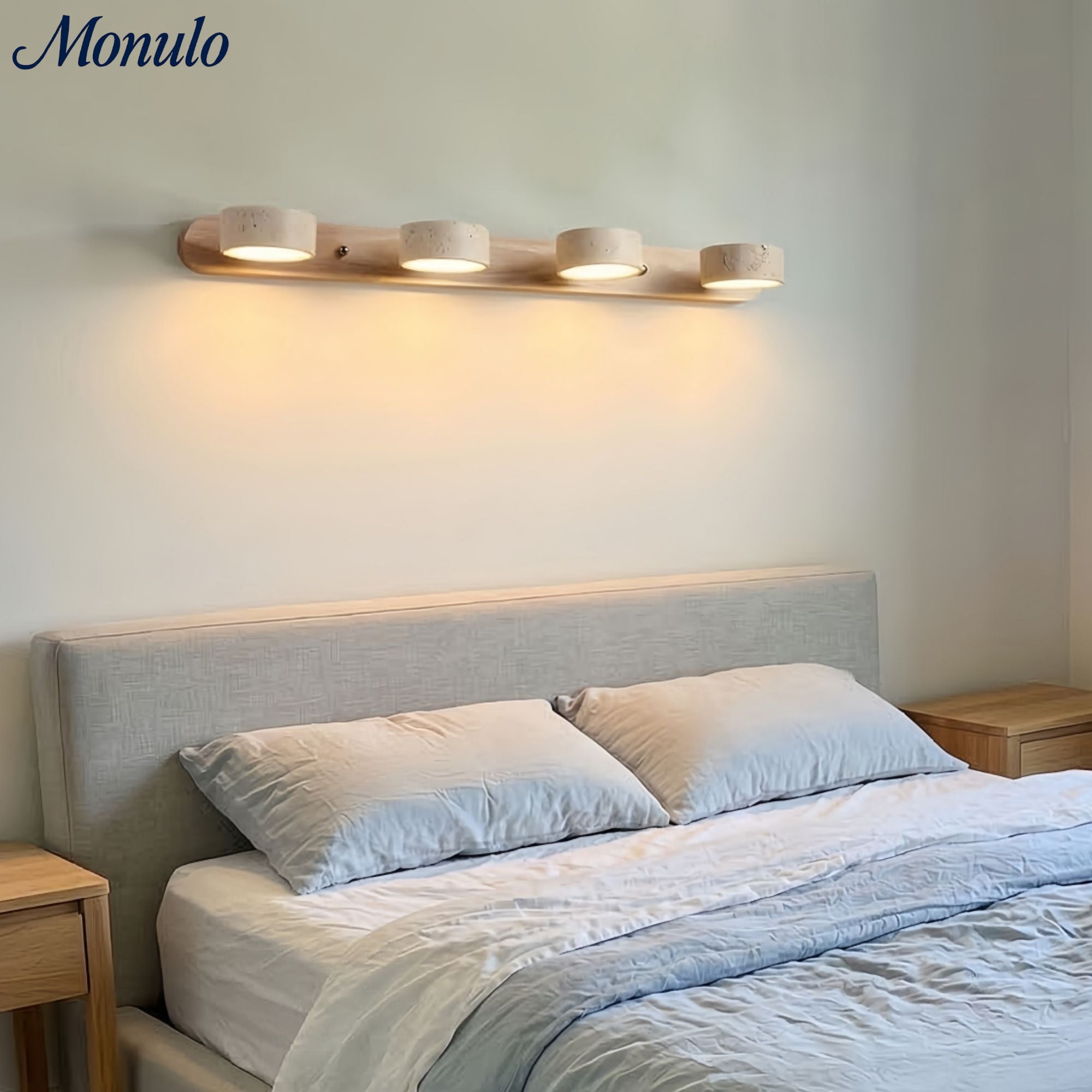 Wandlamp met meerdere lichtpunten natuursteen modern badkamerverlichting warmwit koelwit 2-3-4 lichts stenen armatuur | Sansoti