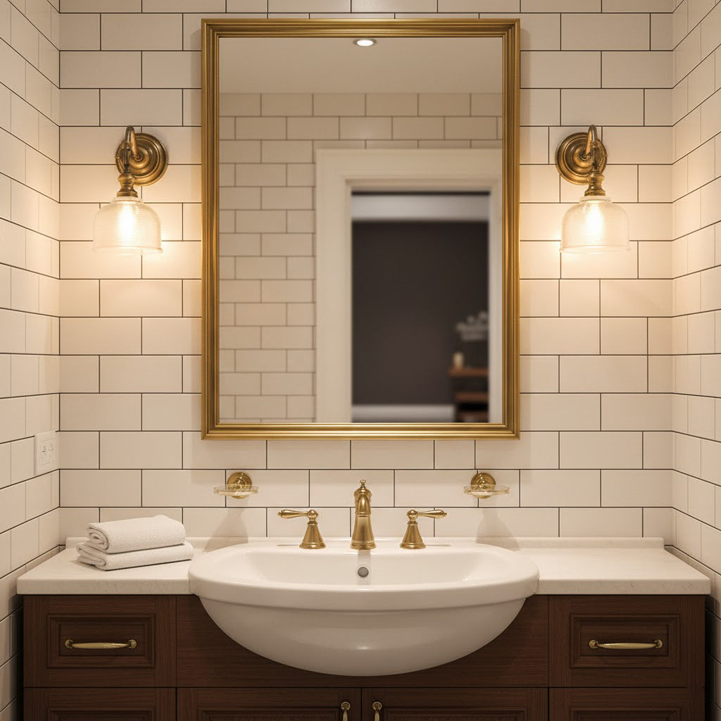 Tristan Wandlamp Messing & Glas – Klassiek Design met Warm Licht voor Keuken Eetkamer Woonkamer | Sansoti