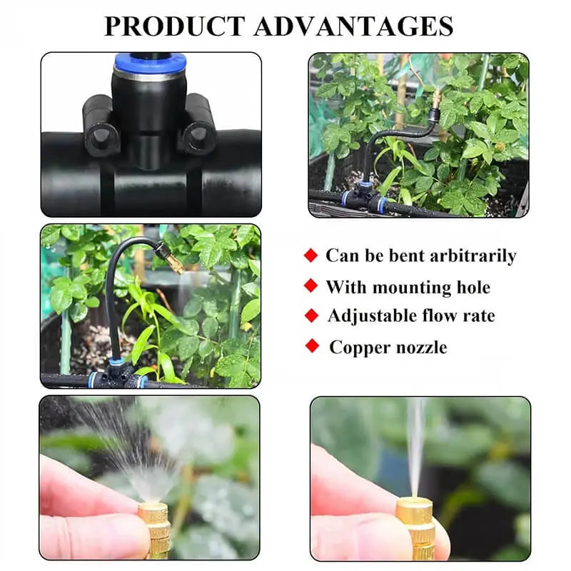 Modulair Druppelbevloeiingssysteem 8mm Wortelzone-irrigatie Gereedschapsloos | Sansoti