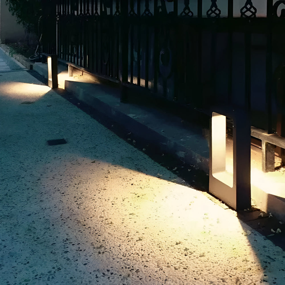 LED Tuinpaal Moderne Padverlichting Weerbestendig Buitenlamp Warm Wit Grijs Terrasverlichting Tuinlamp Sfeer | Sansoti
