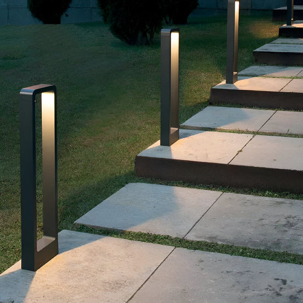 LED Tuinpaal Moderne Padverlichting Weerbestendig Buitenlamp Warm Wit Grijs Terrasverlichting Tuinlamp Sfeer | Sansoti