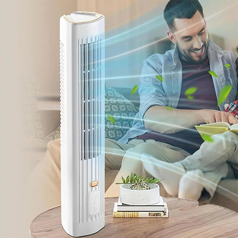 Portable USB fan – 5W power – three speeds – rechargeable battery – compact wireless design for home and office | Sansoti