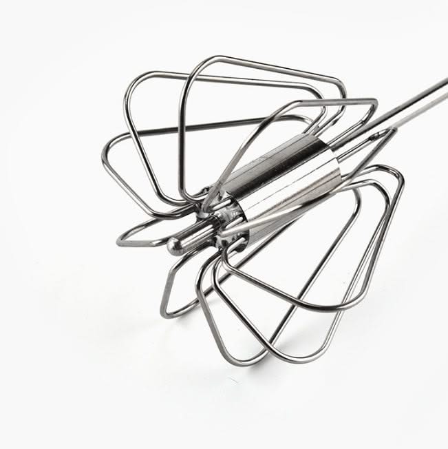 Druk-Draai Eierklopper RVS Handmixer Keuken Eenhandig Klopmechanisme Snel Mengen Kookgereedschap Bakken | Sansoti