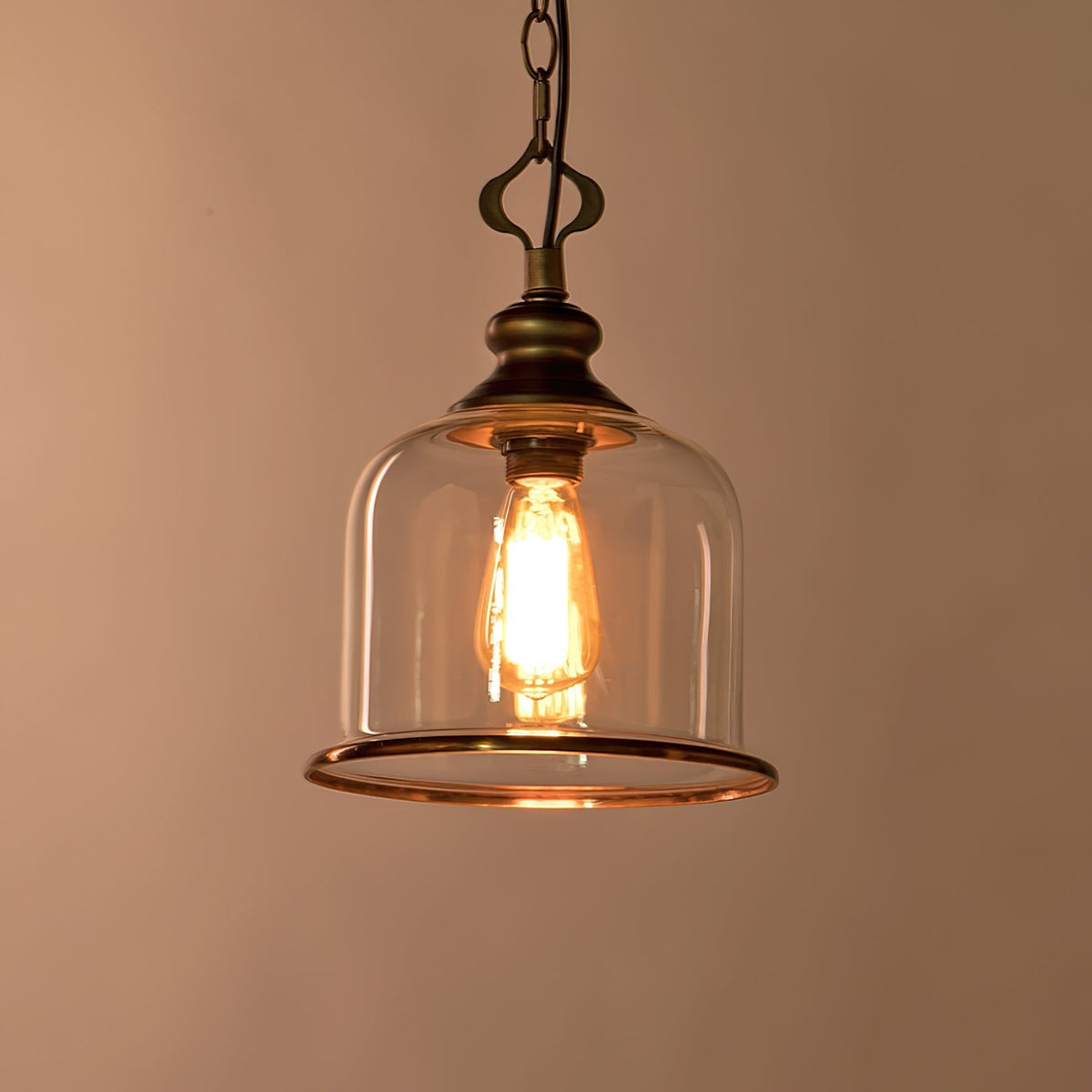 Glazen Hanglamp IJzer Vintage Stijl Koper Zwart E12 E14 Fitting Eetkamer Keuken Woonkamer Entree Retro Design | Sansoti