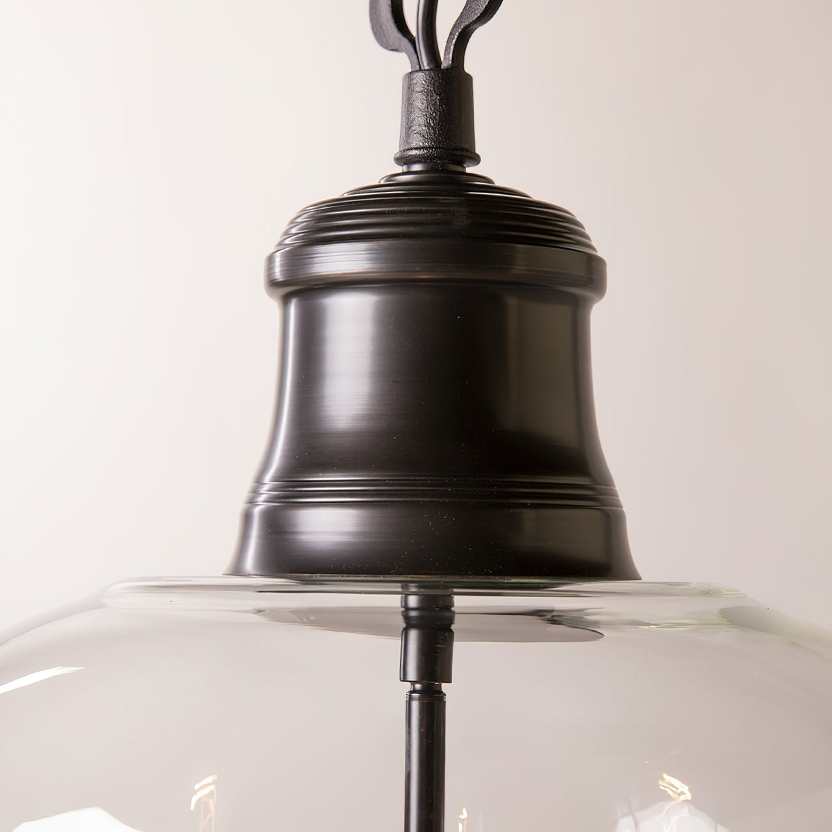 Glazen Hanglamp IJzer Vintage Stijl Koper Zwart E12 E14 Fitting Eetkamer Keuken Woonkamer Entree Retro Design | Sansoti