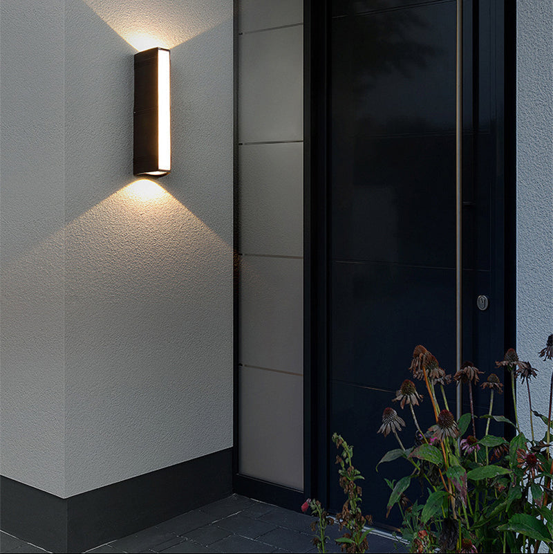 LED Buitenwandlamp Waterdicht Zwart Modern Design Terrasverlichting Tuinlamp 12W-24W Gevellamp Buitenverlichting | Sansoti