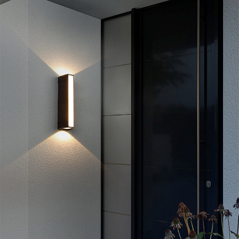 LED Buitenwandlamp Waterdicht Zwart Modern Design Terrasverlichting Tuinlamp 12W-24W Gevellamp Buitenverlichting | Sansoti
