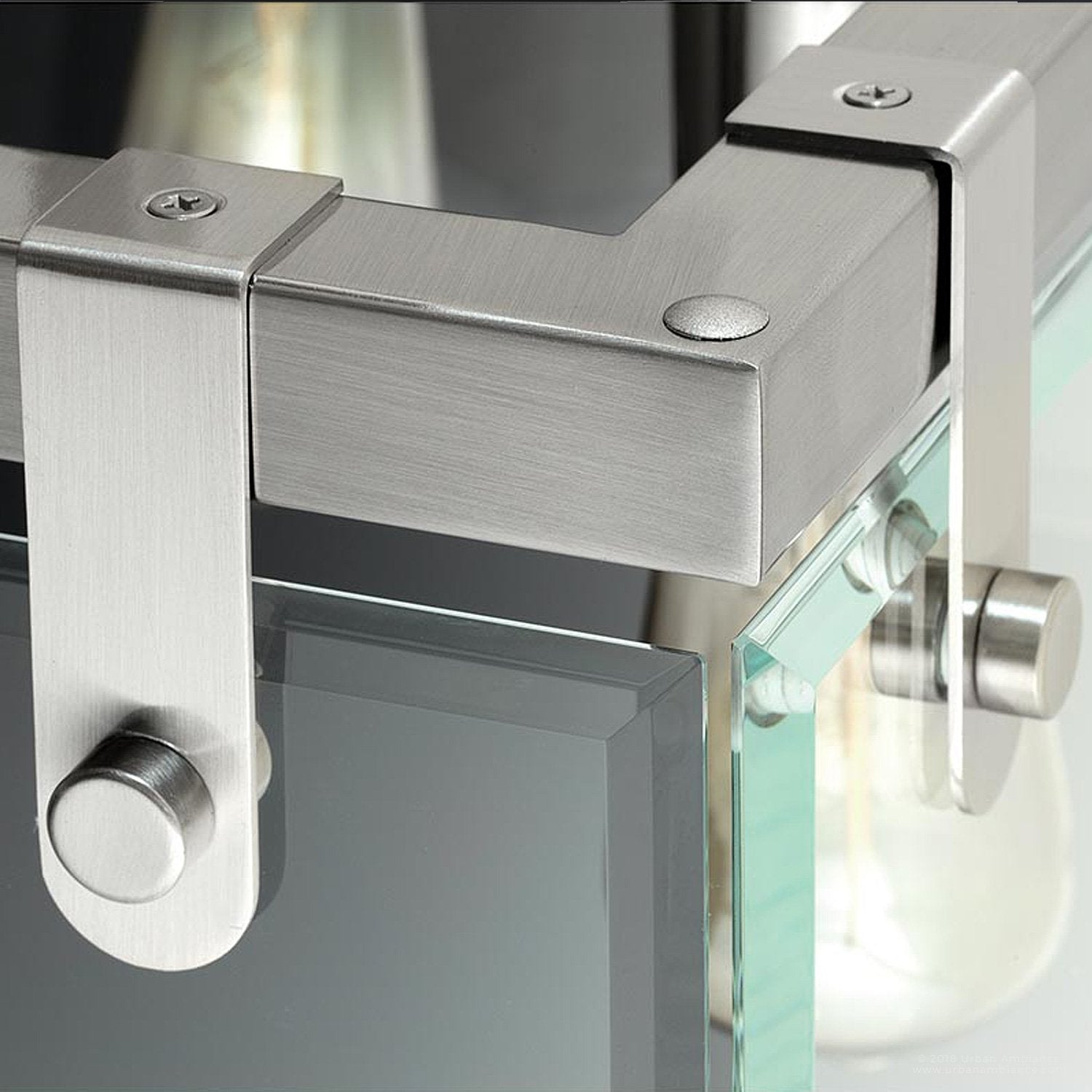 Hanglamp Rechthoekig Cube Glas Staal Nikkel 93cm Eetkamer Modern | Sansoti