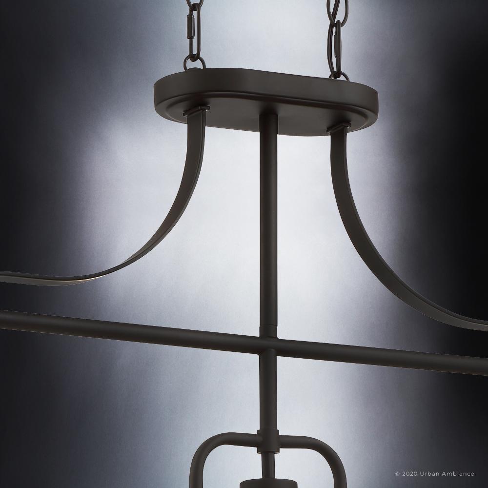 Lustre Bronze foncé Avec Boules en Verre 3 Lumières 96cm | Restfield