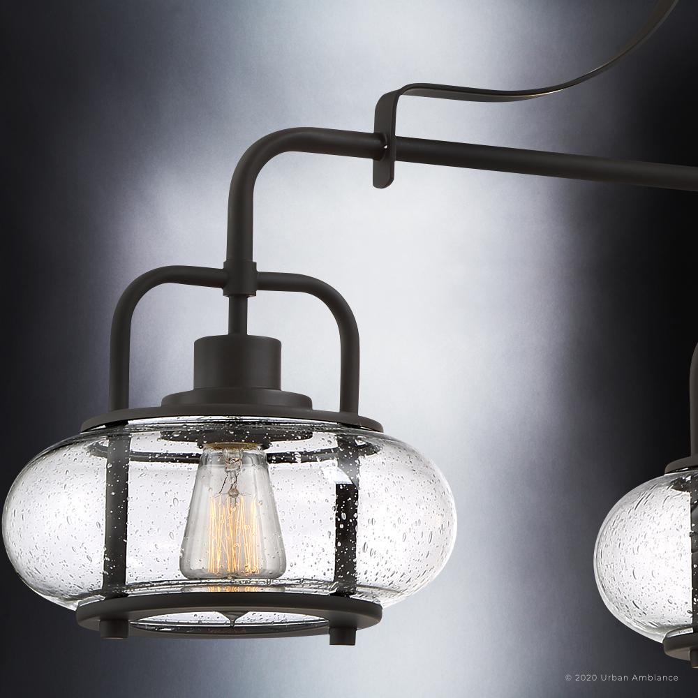 Lustre Bronze foncé Avec Boules en Verre 3 Lumières 96cm | Restfield