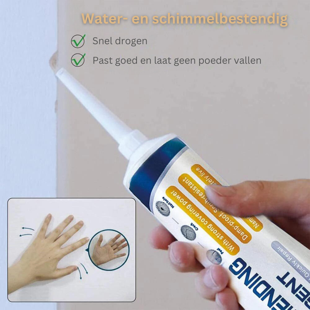 SmoothWall Muurreparatie Spatel – Direct Resultaat & Onzichtbaar Herstel voor Gaatjes, Scheuren en Deuken | Sansoti