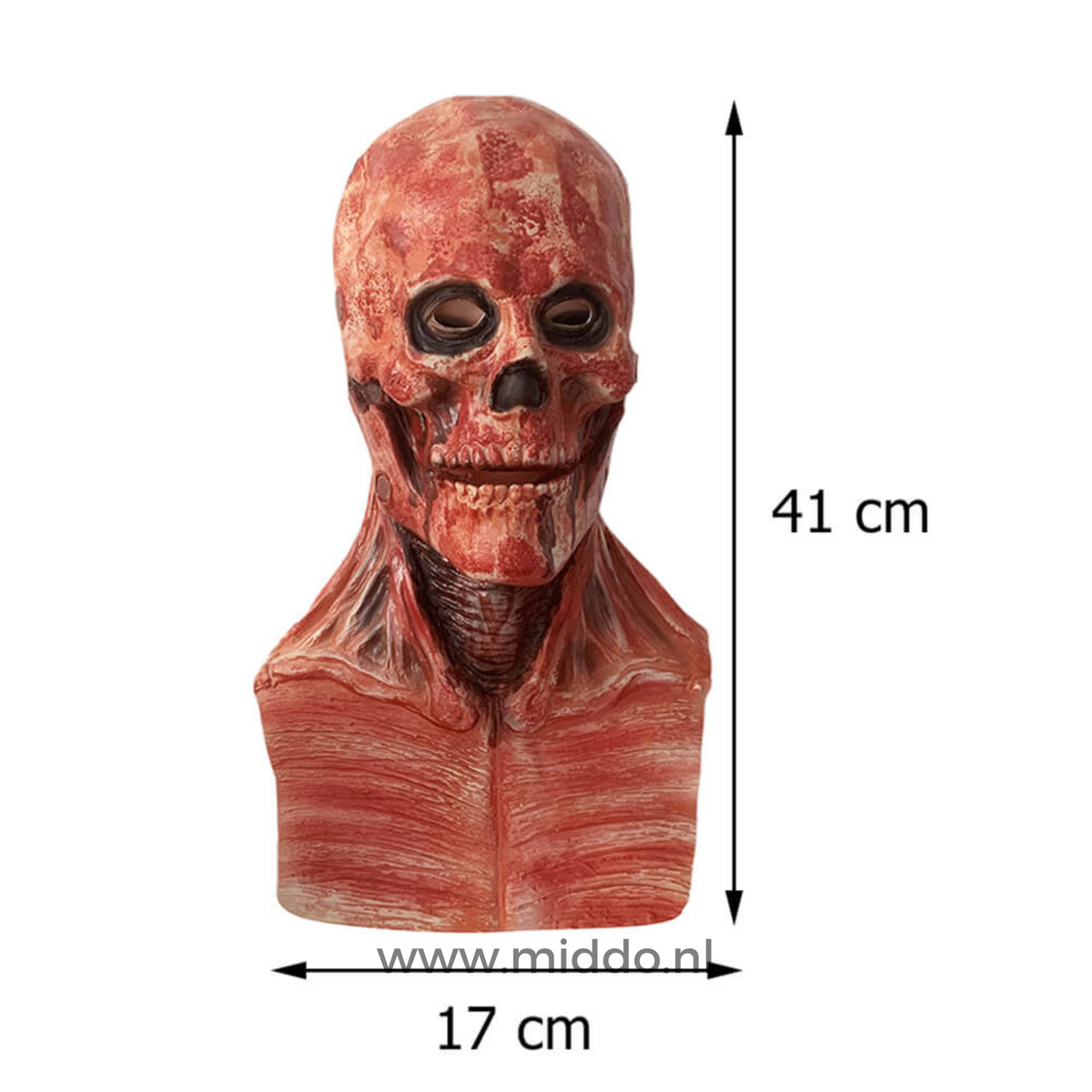 Latex-Horror-Vollgesichtsmaske mit beweglichem Kiefer, Peel-off-Schicht, realistisches Halloween-Kostümzubehör | Sansoti