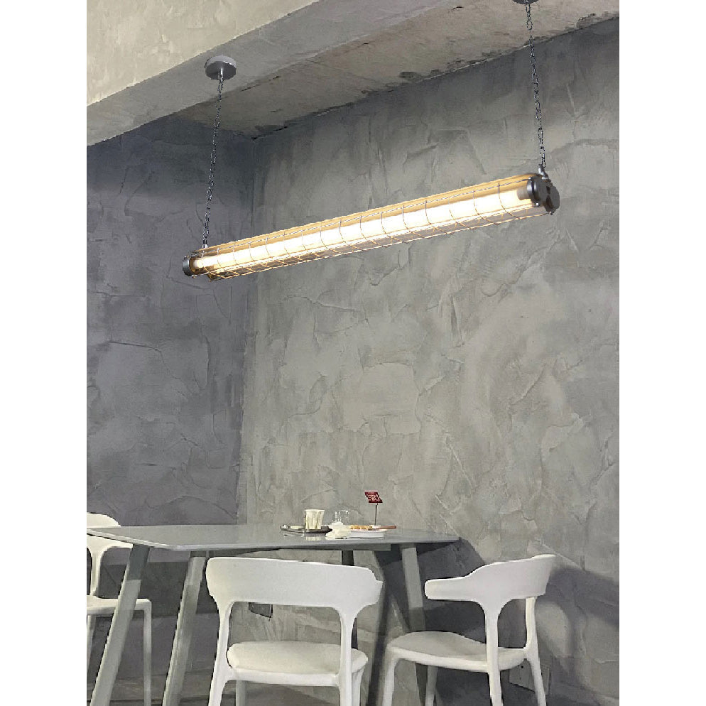 Lineaire Hanglamp Glas Modern 123cm Zwart Groen Zilver Nordic Design Eetkamer Keuken Eettafel Eiland | Sansoti