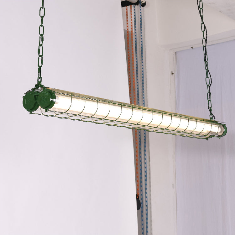 Lineaire Hanglamp Glas Modern 123cm Zwart Groen Zilver Nordic Design Eetkamer Keuken Eettafel Eiland | Sansoti