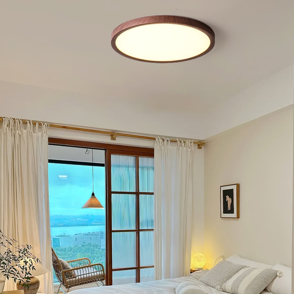 Round Ceiling Light Ultra-Thin Metal Acrylic Warm Light Living Room Bedroom Dining Room Modern Design Ambient Lighting | Sansoti