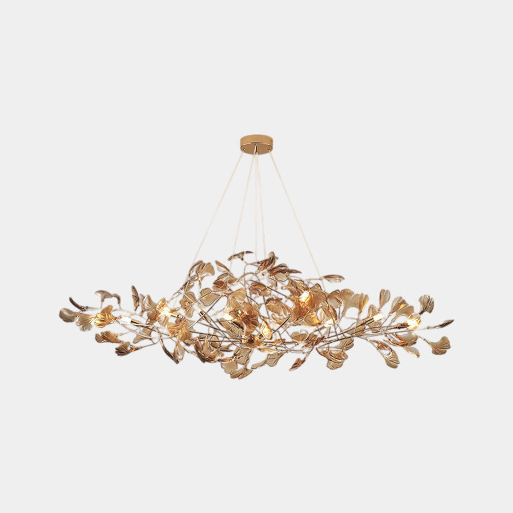 Ginkgo-Blatt-Hängeleuchte Acryl mit LED 3 Lichttemperaturen Modernes Design für Esszimmer Wohnzimmer Schlafzimmer | Sansoti