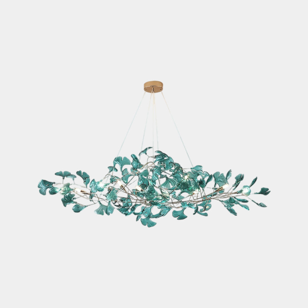 Ginkgo-Blatt-Hängeleuchte Acryl mit LED 3 Lichttemperaturen Modernes Design für Esszimmer Wohnzimmer Schlafzimmer | Sansoti