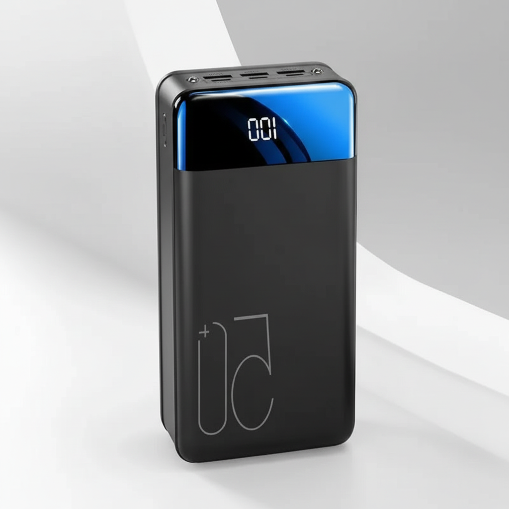 Portable Charger 50000mAh Multi-Device USB-C Fast Charging Laptop Smartphone Tablet Power Bank Black White | Sansoti