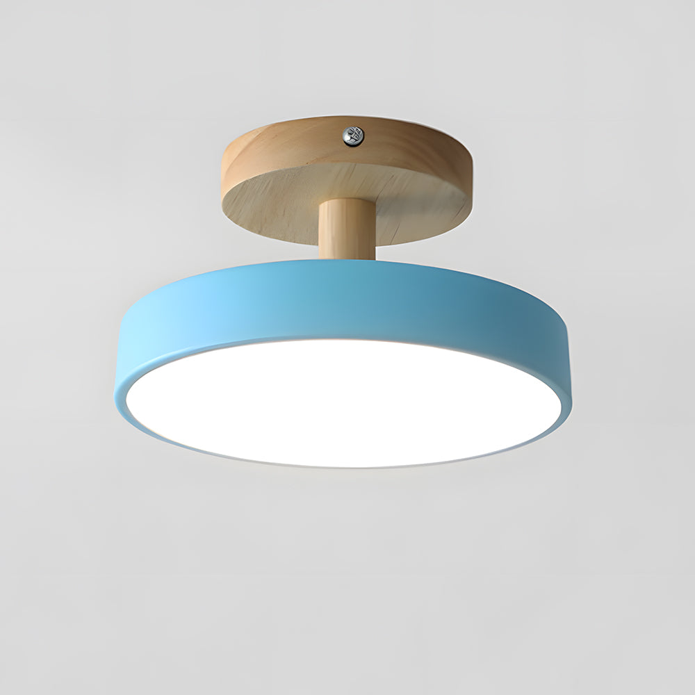 Pedol plafondlamp LED 12W hout groen plafondlamp slaapkamer hal Scandinavisch design moderne verlichting kleine ruimtes | Sansoti