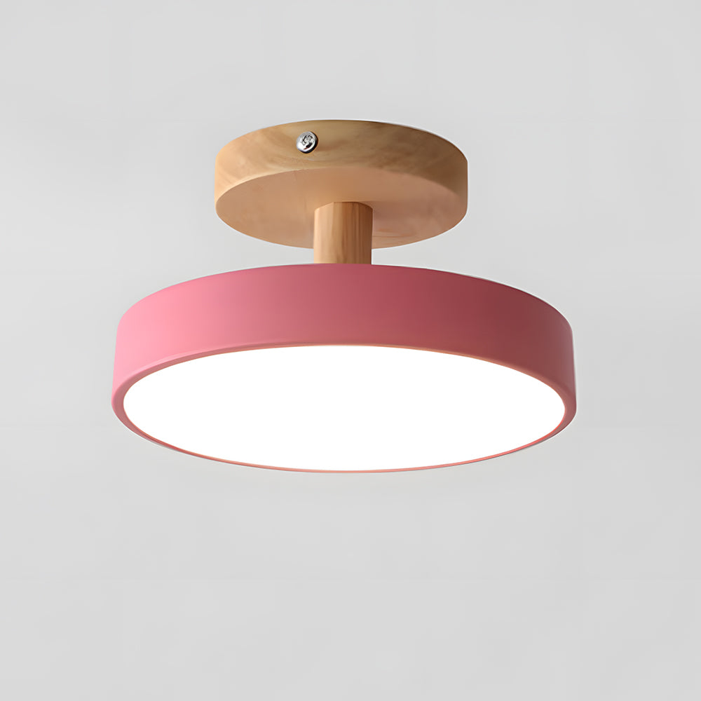 Pedol plafondlamp LED 12W hout groen plafondlamp slaapkamer hal Scandinavisch design moderne verlichting kleine ruimtes | Sansoti