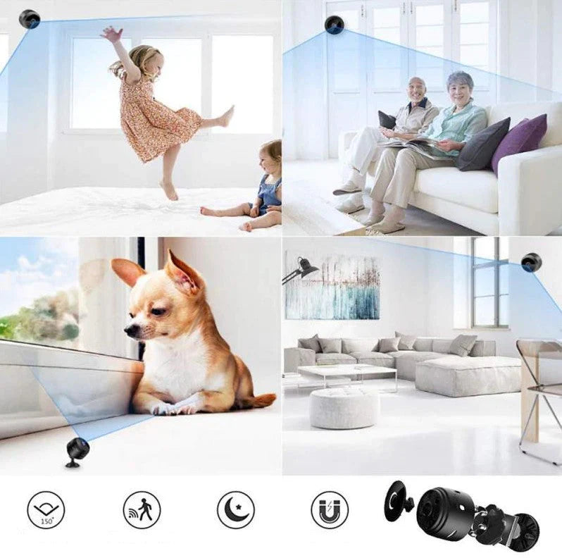 Wireless Surveillance Camera Full HD 1080P with Night Vision & 150° Viewing Angle | Sansoti