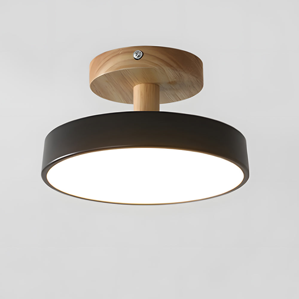 Pedol plafondlamp LED 12W hout groen plafondlamp slaapkamer hal Scandinavisch design moderne verlichting kleine ruimtes | Sansoti