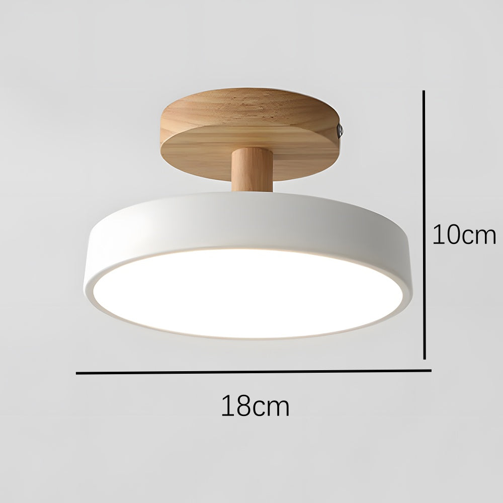 Pedol plafondlamp LED 12W hout groen plafondlamp slaapkamer hal Scandinavisch design moderne verlichting kleine ruimtes | Sansoti