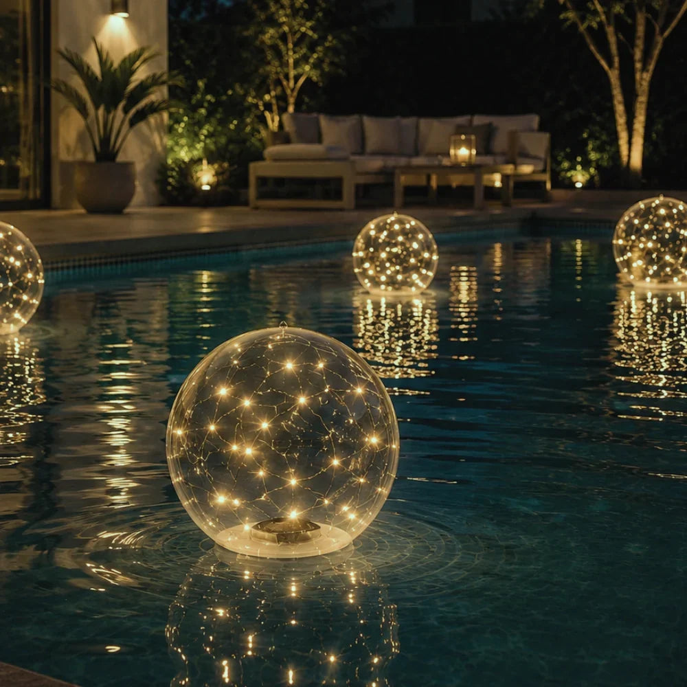 Zwevende Sfeerbol op Zonne-Energie voor Tuin en Zwembad met Afstandsbediening Waterdicht IP68 Verlichting | Sansoti