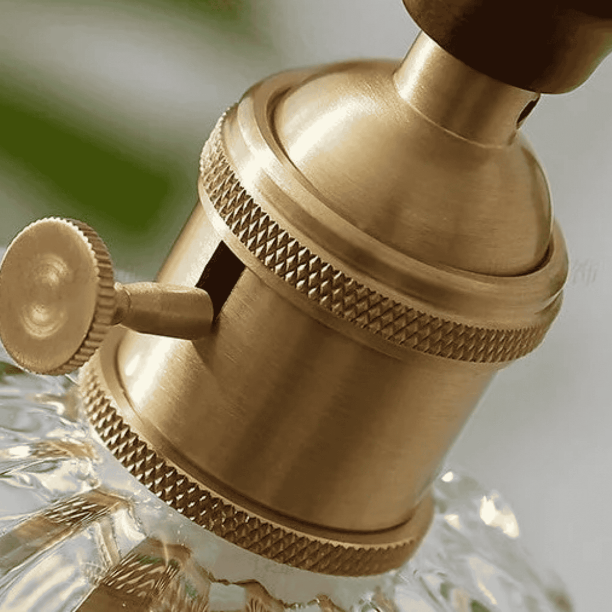 Suspension en noyer avec verre et laiton Éclairage d'ambiance pour salle à manger cuisine salon Style Vintage Rétro | Sansoti