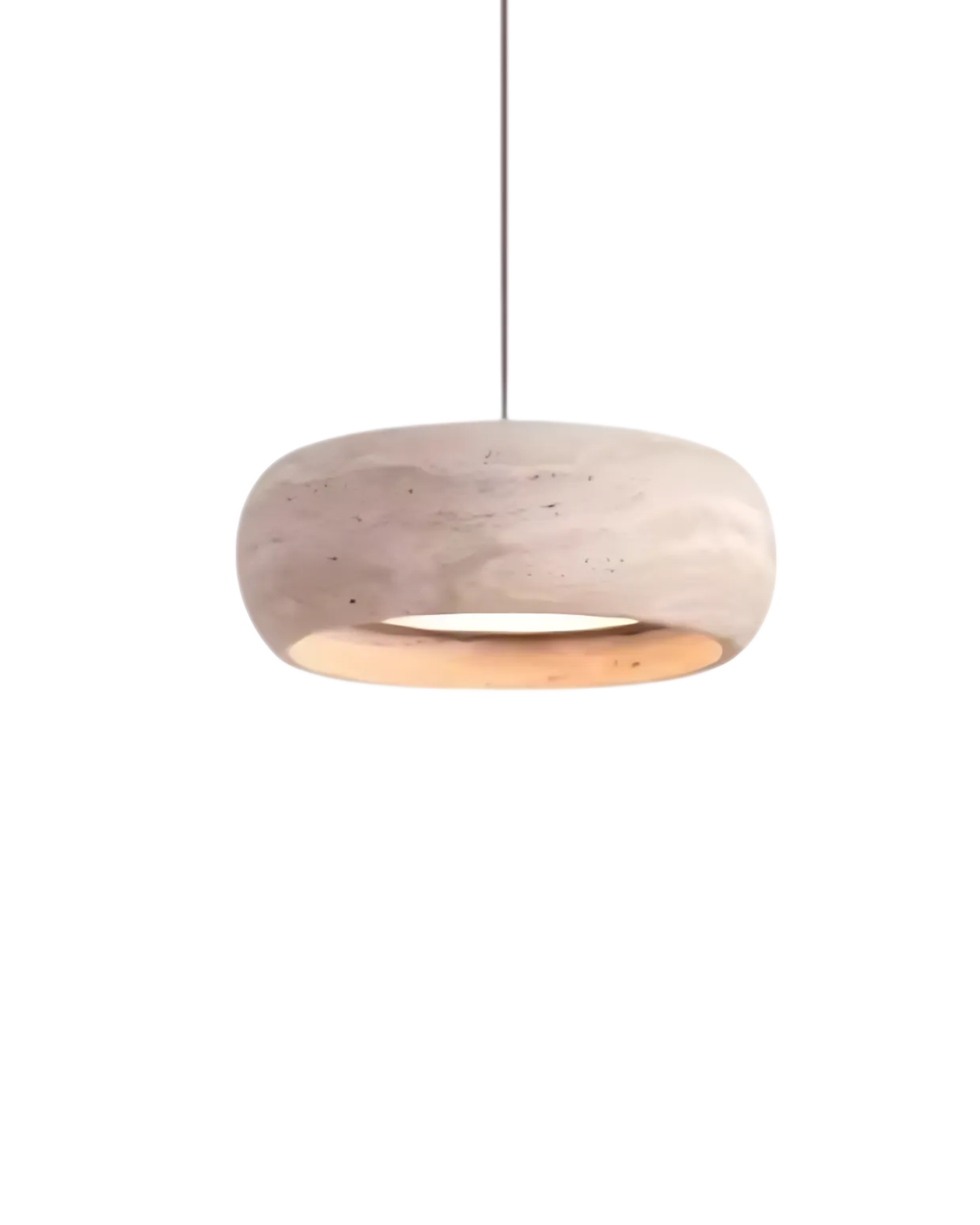 Vintage Hanglamp Crème Steentextuur Wabi Sabi Design | Scandinavische Eetkamer Verlichting Natuurlijke Sfeer Minimalistisch Interieur | Sansoti